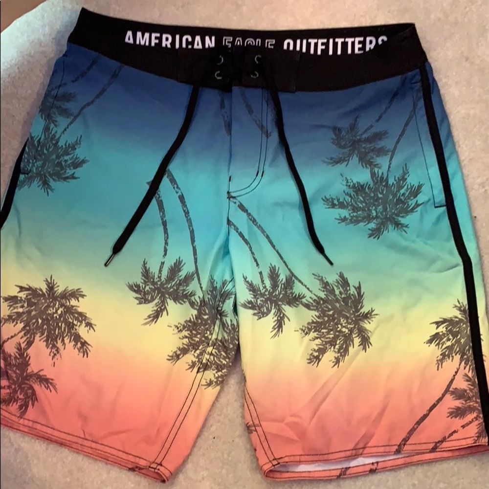 American Eagle Palm Ombré Swim trunks